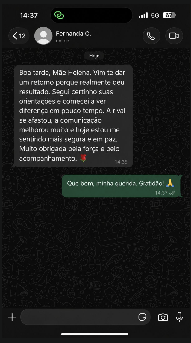 Depoimento de cliente atendida 2