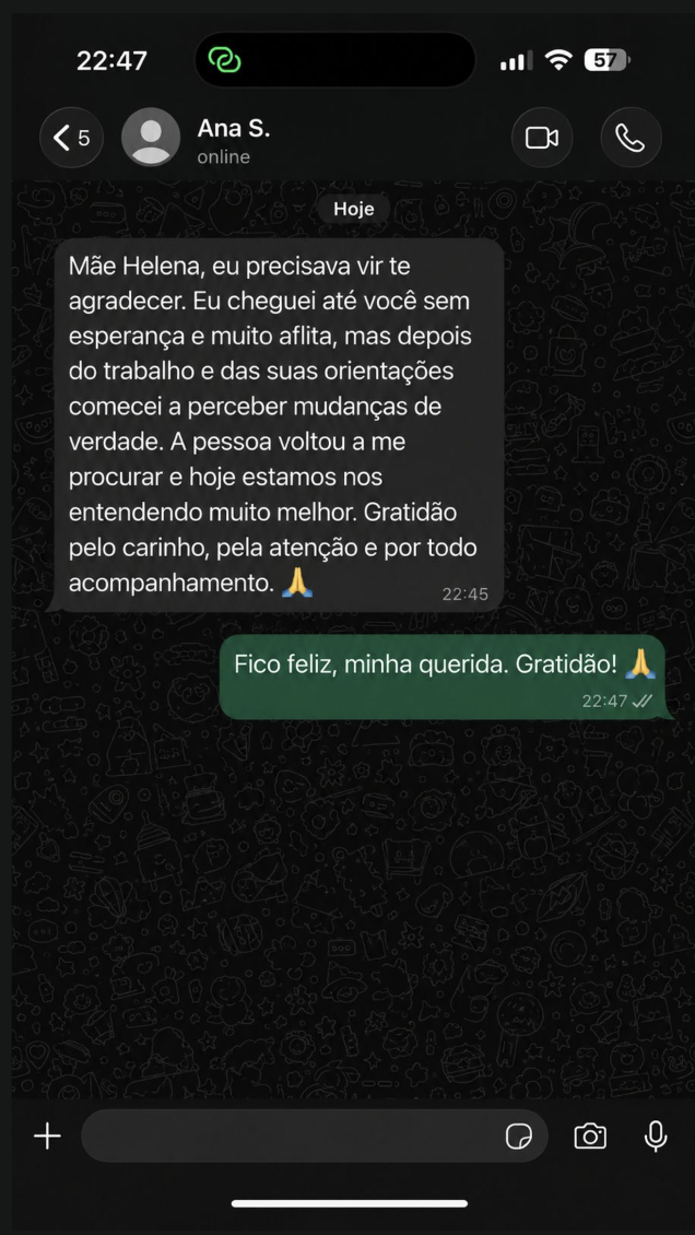 Depoimento de cliente atendida 5